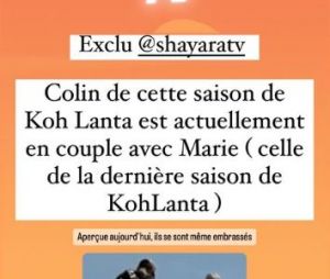D'après Shayara TV, Colin et Marie sont en couple.