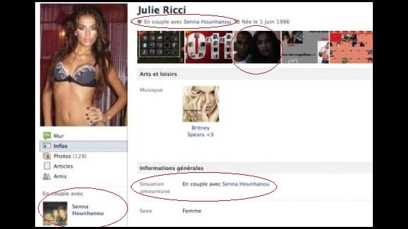 Julie et Senna ... Ils affichent leur amour sur Facebook