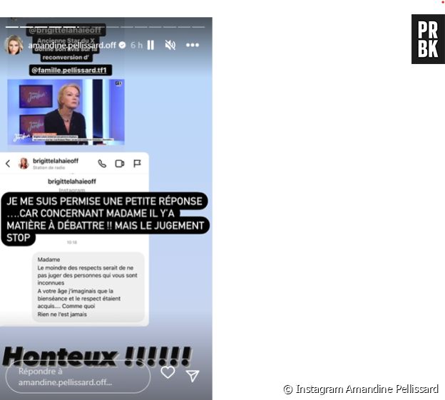 Amandine Pellissard répond après avoir été attaquée par Brigitte Lahaie