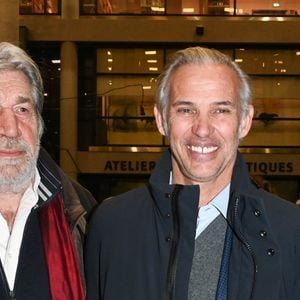 Fiona Gélin, Jean-Pierre Castaldi, Paul Belmondo et Benjamin Castaldi - Vernissage de l'exposition Jean Gabin à l'Espace Landowski / Musée des Années 30 à Boulogne-Billancourt le 8 mars 2022. © Coadic Guirev/Bestimage 
