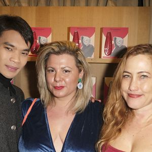 Exclusif - Jérémy Bellet, Cindy Lopes et Myriam Charleins lors de la soirée d'ouverture du magasin "Womanizer PopUp" et du nouveau "Marylin Monroe Womanizer" à Dollhouse Shop à Paris, le 8 décembre 2022.  No Web - Belgique et Suisse 