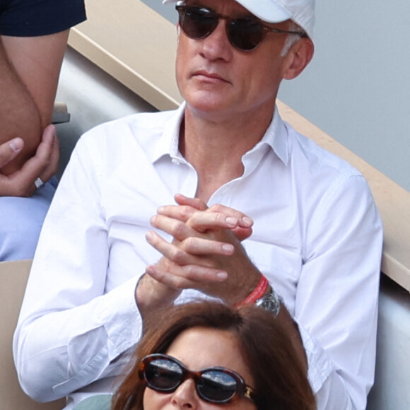 Gilles Bouleau - Les célébrités dans les tribunes des Internationaux de France de Roland Garros, le 28 mai 2022. © MPP / Bestimage 