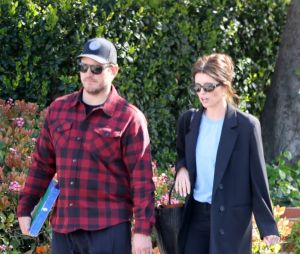 Exclusif - Chris Pratt et sa femme Katherine Schwarzenegger à la sortie d'un déjeuner à Los Angeles, le 25 avril 2023.