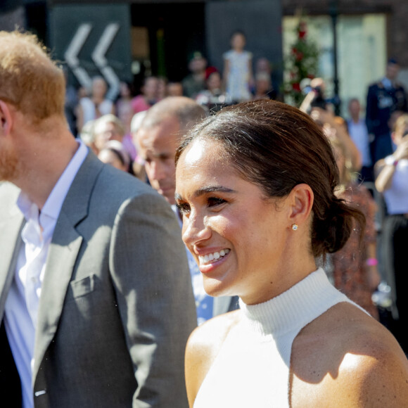 Le prince Harry, duc de Sussex et Meghan Markle, duchesse de Sussex, arrivent à l'hôtel de ville pour l'événement Invictus Games Dusseldorf 2023 One Year to Go, à Düsseldorf, Allemagne, le 6 septembre 2022. 