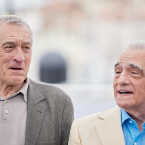 Robert De Niro et Martin Scorsese au photocall du film "Killers Of The Flower Moon" lors du 76ème Festival International du Film de Cannes, au Palais des Festivals à Cannes, France, le 21 mai 2023. © Jacovides-Moreau/Bestimage 