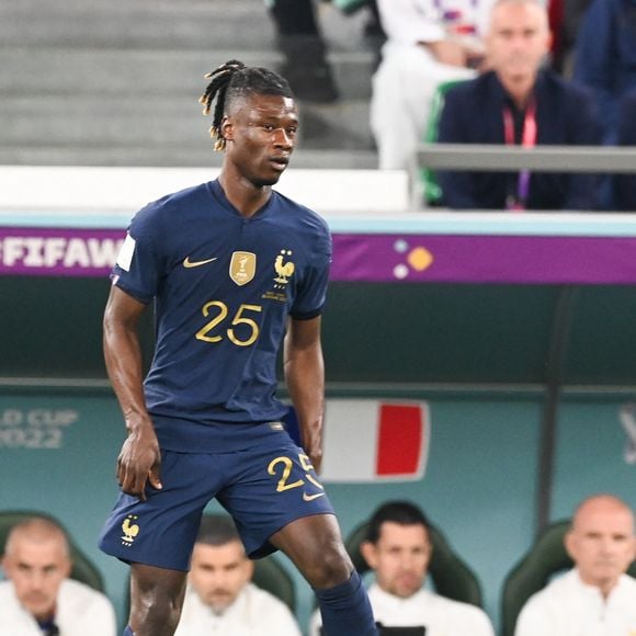 Eduardo Camavinga - Match de football France / Tunisie (0 - 1), groupe D, lors de la Coupe du Monde de la FIFA, Qatar 2022 le 30 novembre 2022. © Philippe Perusseau / Bestimage 
