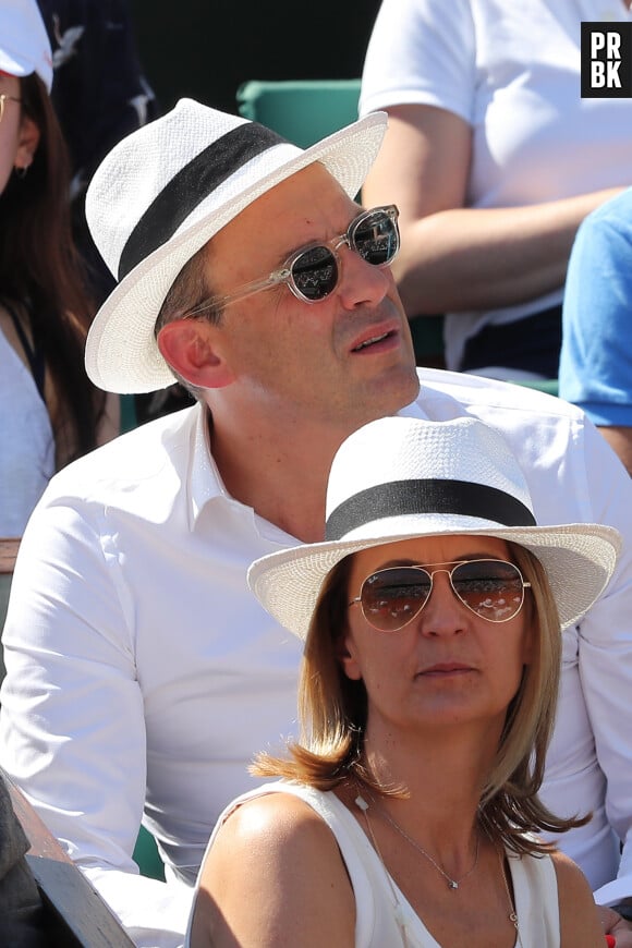 Julien Courbet dans les tribunes des internationaux de France de tennis de Roland Garros à Paris le 8 juin 2017 © Dominique Jacovides / Cyril Moreau / Bestimage 