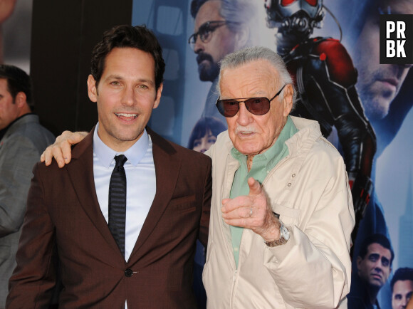 Paul Rudd et Stan Lee - Première du film "Ant-Man" à Hollywood. Le 29 juin 2015  