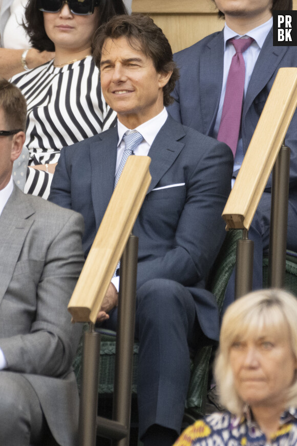 Tom Cruise dans les tribunes lors de la finale dame du tournoi de Wimbledon au All England Lawn Tennis and Croquet Club à Londres, Royaume Uni, le 9 juillet 2022. © © Ray Tang/Zuma Press/Bestimage 