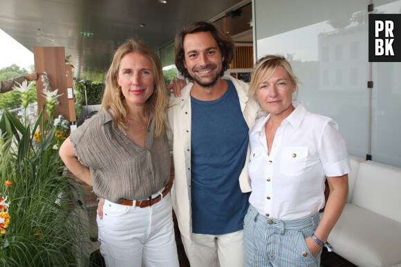 Exclusif - Agathe Lecaron, Bertrand Chameroy et Anne-Élisabeth Lemoine - Célébrités au Déjeuner France TV lors des Internationaux de France de Tennis de Roland Garros 2023 - Jour 15 à Paris le 11 Juin 2023. © Bertrand Rindoff / Bestimage


