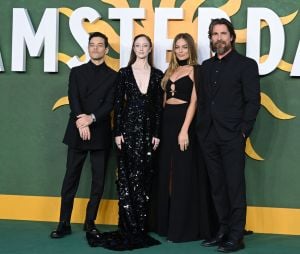 Christian Bale, Margot Robbie, Andrea Riseborough et Rami Malek - Première du film "Amsterdam" à Leicester Square à Londres. Le 21 septembre 2022