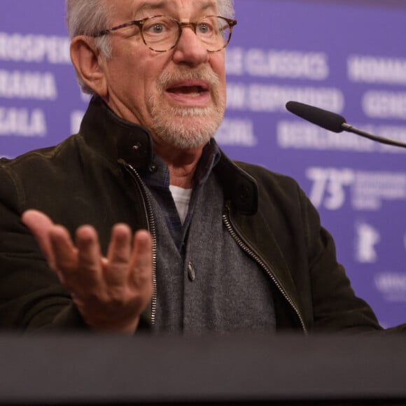 Steven Spielberg à la conférence de presse du film "The Fabelmans" lors de la 73ème édition du festival international du film de Berlin (La Berlinale 2023), le 21 février 2023.