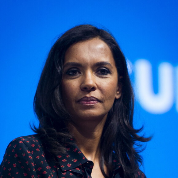 Karine Le Marchand (marraine de la CNDP (Commission nationale du débat public) et animatrice de lémission "L'amour est dans le pré") au 57ème salon International de l'Agriculture au parc des expositions de la porte de Versailles à Paris, France, le 23 février 2020. © Jean-Baptiste Autissier/Panoramic/Bestimage 