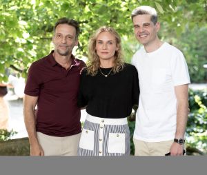 Mathieu Kassovitz, Diane Kruger and Director Yann Gozlan attend the Visions Photocall during the 16th Angouleme French-Speaking Film Festival on August 24, 2023 in Angouleme, France. Photo by David Niviere/ABACAPRESS.COM 