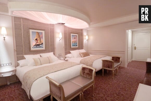 Les chambres seront chargées de clins d'oeil aux personnages Disney de la moquette aux plafonds
Ici, une chambre Deluxe
