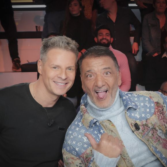 Exclusif - Matthieu Delormeau, Marco Mouly - Sur le plateau de l’émission TPMP (Touche Pas à Mon Poste) présentée en direct par C.Hanouna et diffusée sur C8 - Paris le 03/01/2023 - © Jack Tribeca / Bestimage 