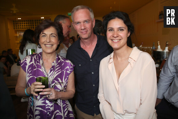 Exclusif - Ruth Elkrief, Julien Arnaud et Apolline de Malherbe - Célébrités aux Internationaux de France de Tennis de Roland Garros 2023 - Jour 13 à Paris le 09 Juin 2023. © Bertrand Rindoff / Bestimage