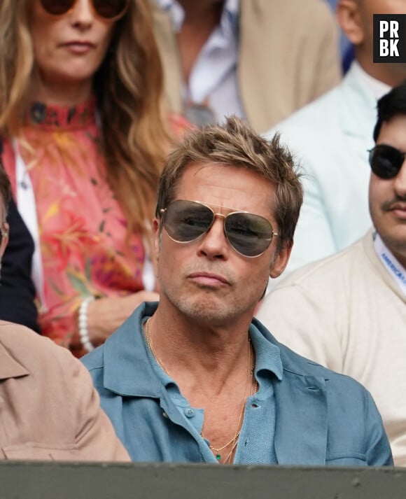 16 July 2023. Brad Pitt à Wimbledon