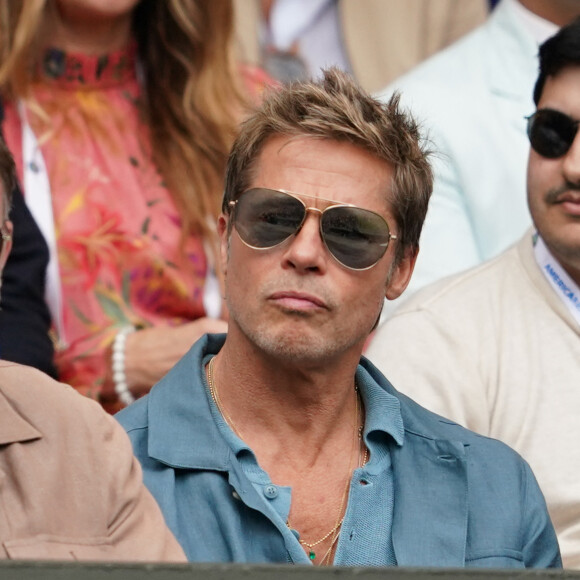 16 July 2023. Brad Pitt à Wimbledon