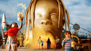 La première version de la pochette iconique de "Astroworld" de Travis Scott était absolument immonde : la preuve en image