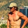 Los Angeles, CA - EXCLUSIVE - "The Bear" Jeremy Allen White shows off his muscles as he enjoys a scenic run in Hollywood Hills. Pictured: Jeremy Allen White 