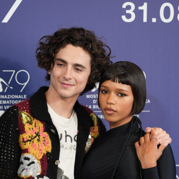 Timothee Chalamet et Taylor Russell au photocall du film "Bones And All" lors de la 79ème édition du festival international du film de Venise (La Mostra), Italie, le 2 septembre 2022. © MPP/Bestimage  attending the photocall for "Bones And All" at the 79th Venice International Film Festival on September 02, 2022 in Venice, Italy. 