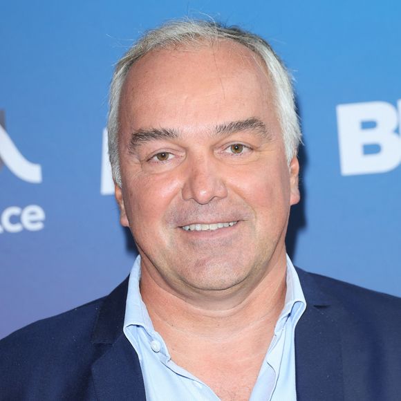 Olivier Truchot lors de la conférence de presse de rentrée BFM TV. - RMC du groupe Altice France à Paris, France, le 31 août 2023. © Coadic Guirec/Bestimage