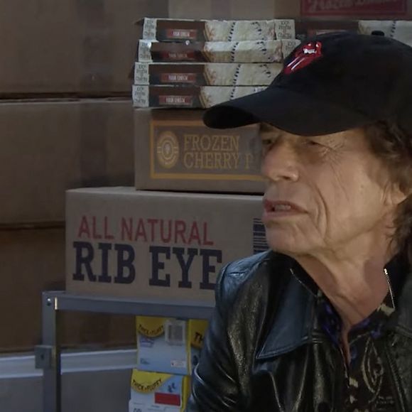Mick Jagger dans un sketch de l'émission "The Tonight Show with Jimmy Fallon" pour la promotion de l'album Hackney Diamonds à New York