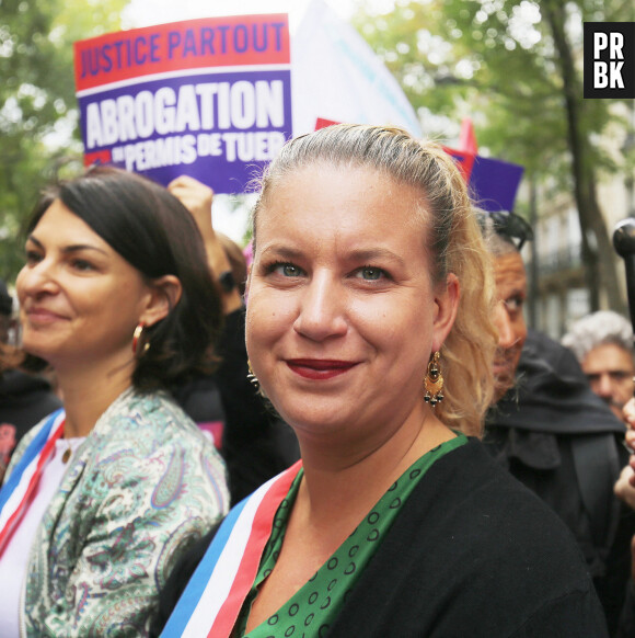 Mathilde Panot - Marche contre les violences policières, contre le racisme et pour la justice sociale dans les rues de Paris. Le 23 septembre 2023 © Jonathan Rebboah / Panoramic / Bestimage