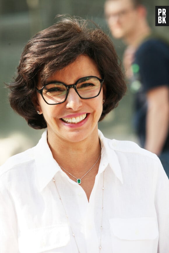 Rachida Dati, maire du 7ème arrondissement de Paris - Le ministre de l'Intérieur présente le plan tourisme et dévoile les renforts estivaux à Paris sur le parvis de la Tour Eiffel le 15 juin 2023. © Jonathan Rebboah / Panoramic / Bestimage