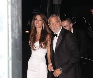 George Clooney et sa femme Amal le 28 septembre 2023 à New York pour leur fondation Clooney Foundation for Justice Credit : RW/MediaPunch