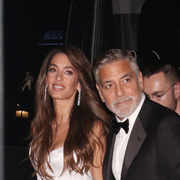 George Clooney et sa femme Amal le 28 septembre 2023 à New York pour leur fondation Clooney Foundation for Justice Credit : RW/MediaPunch