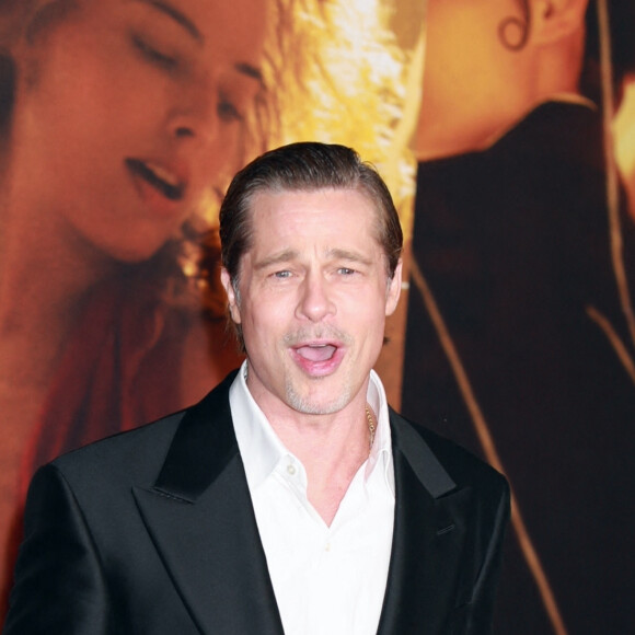 Brad Pitt au photocall lors de la première du film Babylon à Los Angeles, le 15 décembre 2022.