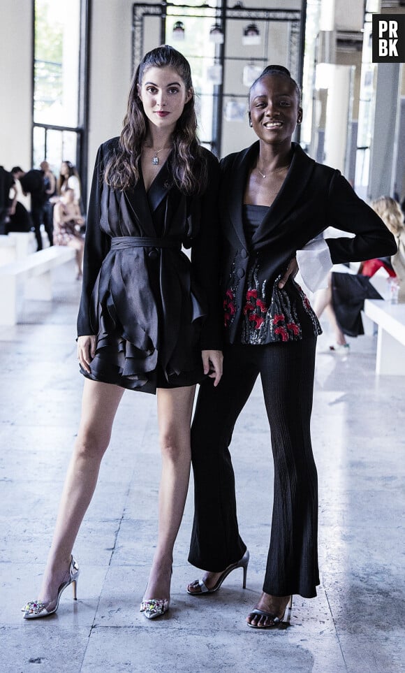 Claire Chust et Assa Sylla - People au défilé de mode Haute-Couture automne-hiver 2019/2020 "Georges Chakra" au Palais de Tokyo à Paris. Le 1er juillet 2019