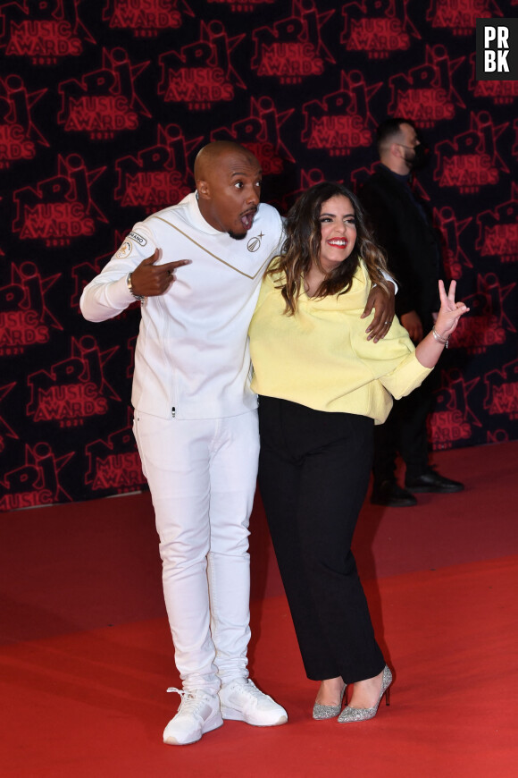 Soprano et Inès Reg lors de la 23ème édition des NRJ Music Awards 2021 au Palais des Festivals de Cannes, le 20 novembre 2021. © Rachid Bellak/Bestimage 