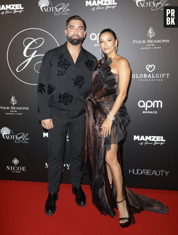 Kendji Girac, Eva Longoria au photocall de la 11ème édition de la soirée Global Gift Gala à l'hôtel Four Seasons George V à Paris le 30 septembre 2023. © Marc Ausset-Lacroix / Bestimage