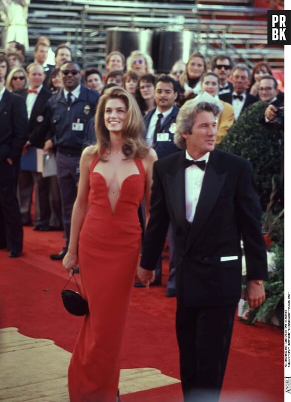 Cindy Crawford et Richard Gere aux Oscars en 1991.