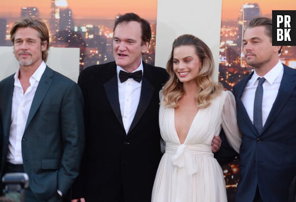 Brad Pitt, Quentin Tarantino, Margot Robbie, Leonardo DiCaprio à la première de Once Upon a Time in Hollywood à Los Angeles, le 22 juillet 2019