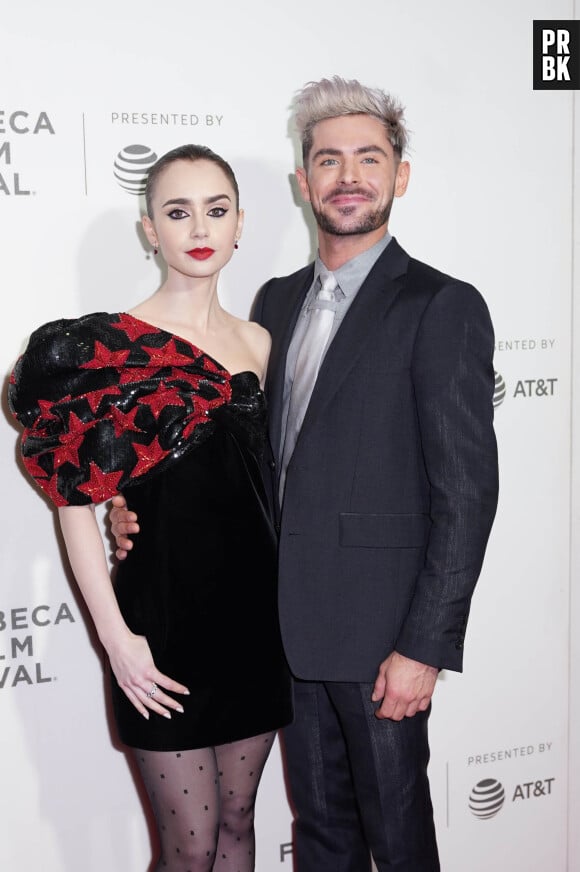 Lily Collins, Zac Efron à la première du film "Extremely Wicked, Shockingly Evil and Vile" à New York.