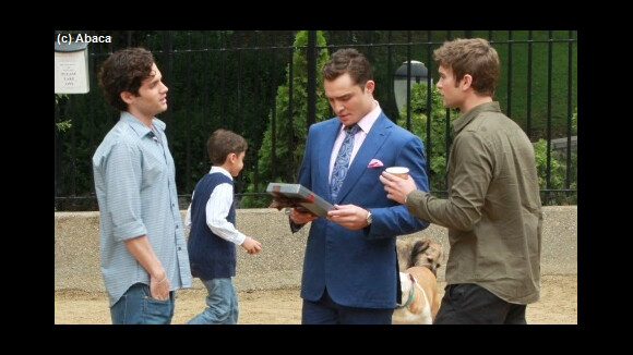 PHOTOS - Gossip Girl saison 5 : tournage pour Nate, Chuck et Dan