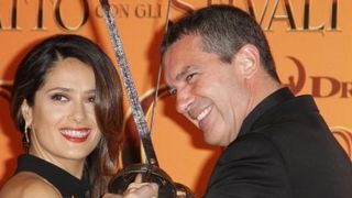 Salma Hayek : complètement sous le charme d’Antonio Banderas le Chat Potté