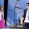 Joe Jonas et Demi Lovato sur scène