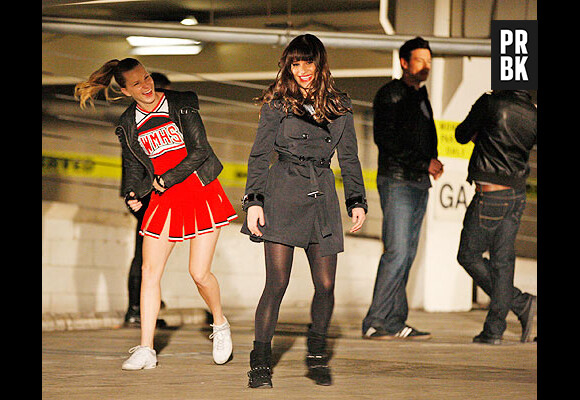 Les acteurs de Glee dans les coulisses du tournage