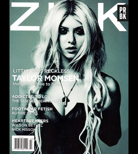 Taylor Momsen en couverture de Zink, édition mars 2012
