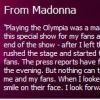 Madonna s'explique sur son site officiel !