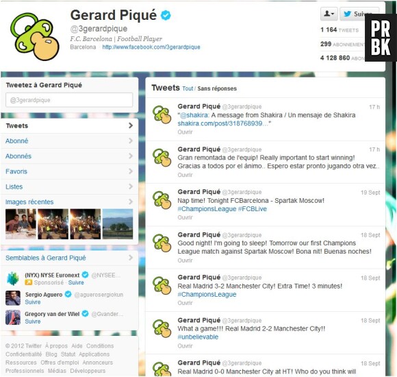 Gerard Piqué a changé de photo de profil sur Twitter