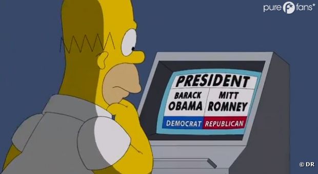 Homer trompe Obama se déclarant déçu de lui