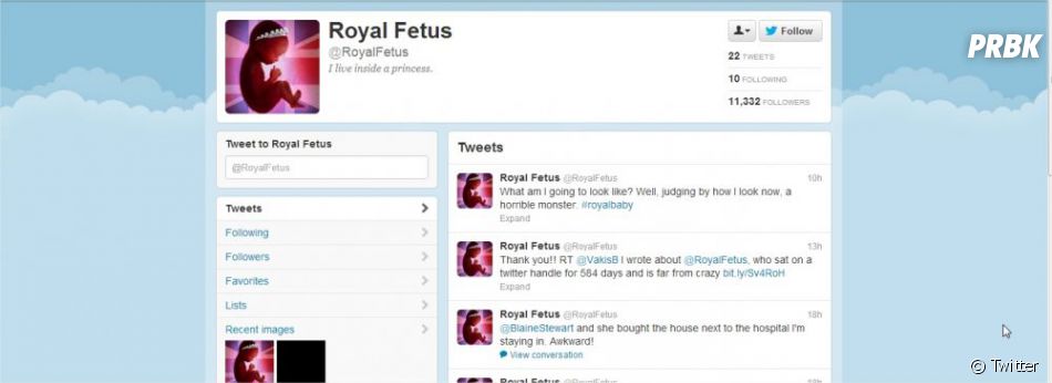 @royalfetus, le faux compte Twitter du bébé de Kate Middleton !