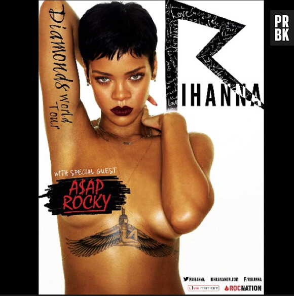 Rihanna est encore nue pour l'affiche de sa tournée !
