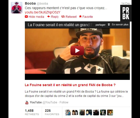 Booba clashe La Fouine